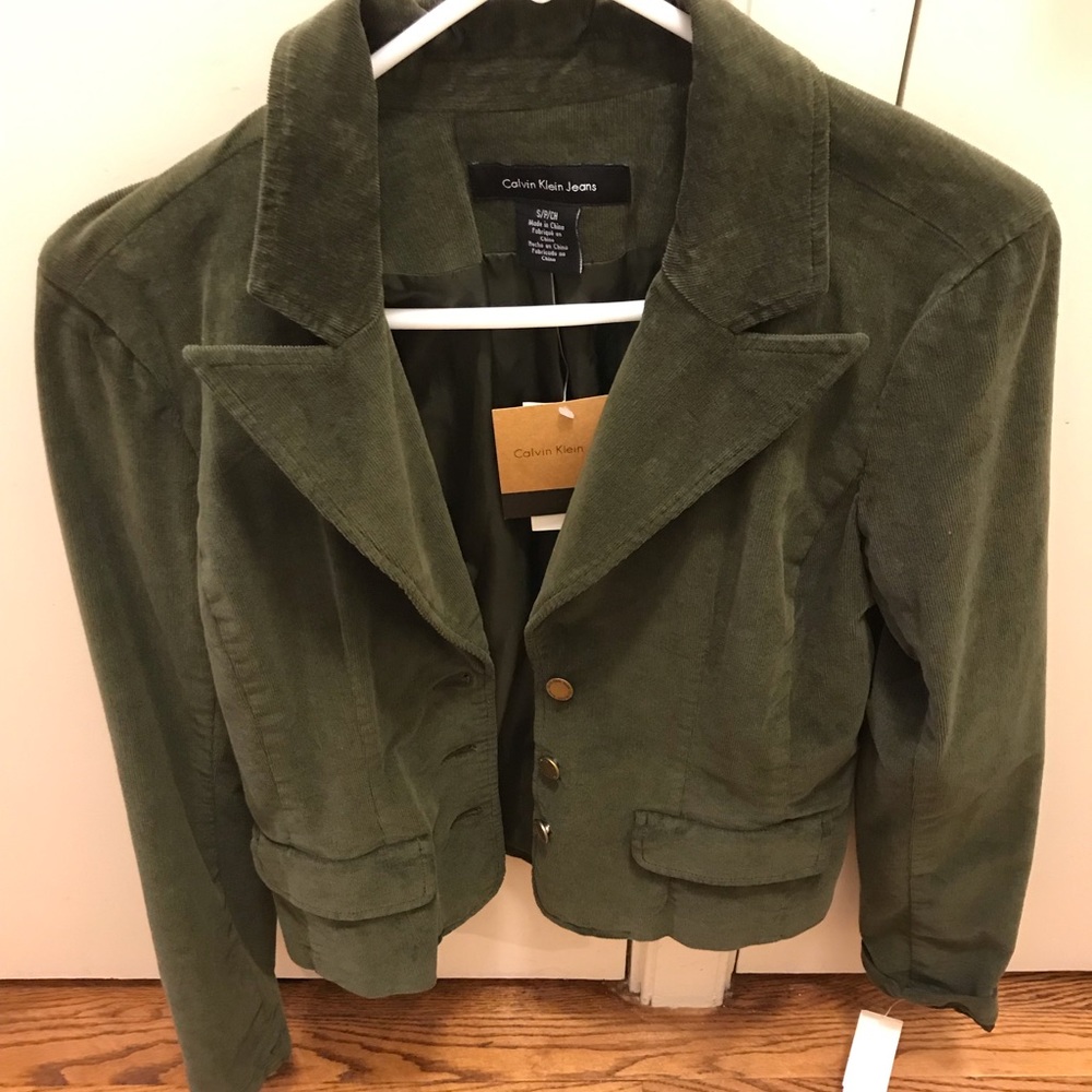 Corduroy Calvin Klein Jacket/Blazer NWT